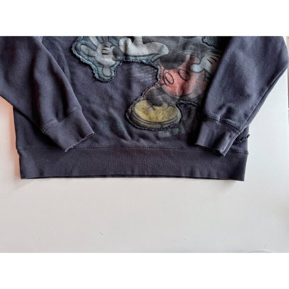 DISNEY Navy Mickey Mouse "Mouse of Mystery" Cotton Fleece Sweatshirt, Size L - Picture 7 of 12